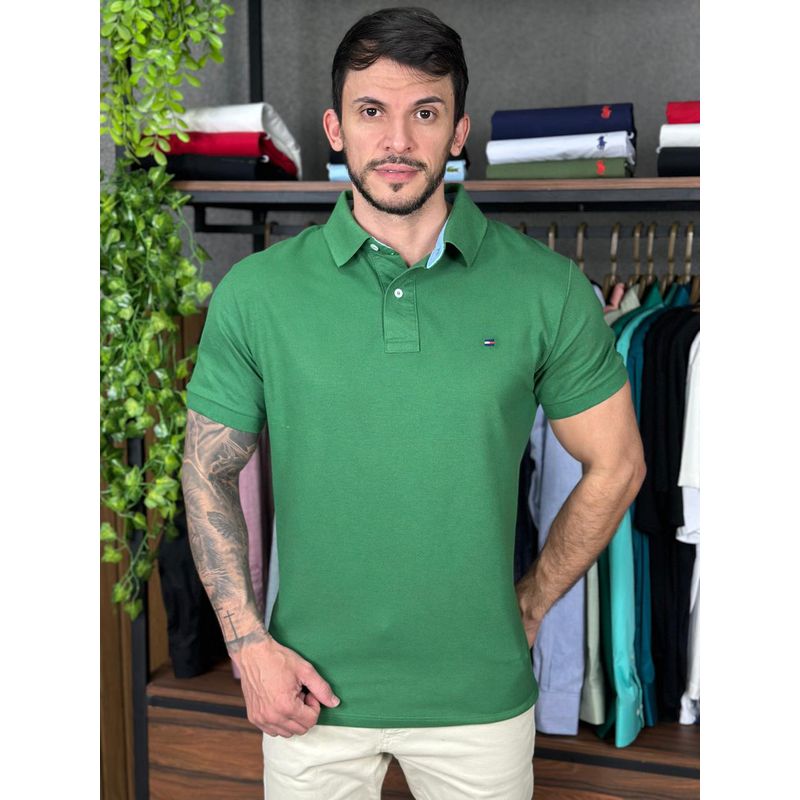 Polo TH Verde - A-6113 - PORTAL DROP - ATACADO