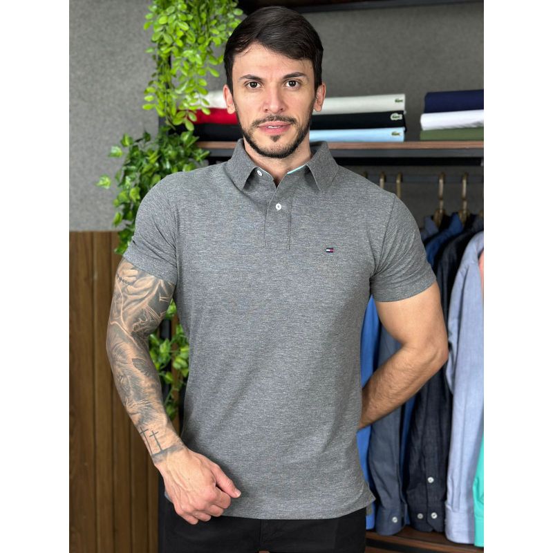 Polo TH Cinza - A-6115 - PORTAL DROP - ATACADO