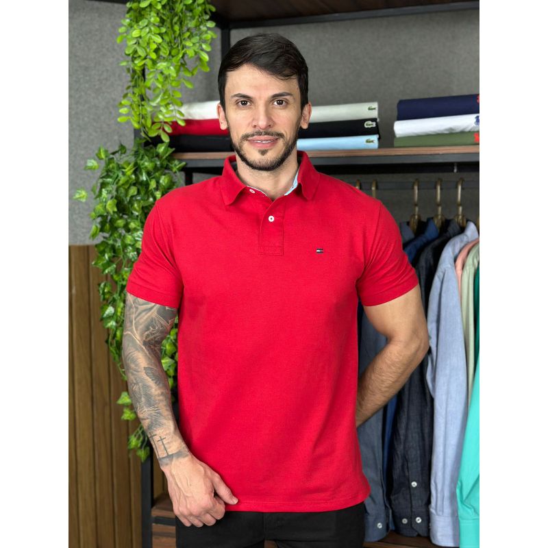 Polo TH Vermelho - A-6117 - PORTAL DROP - ATACADO