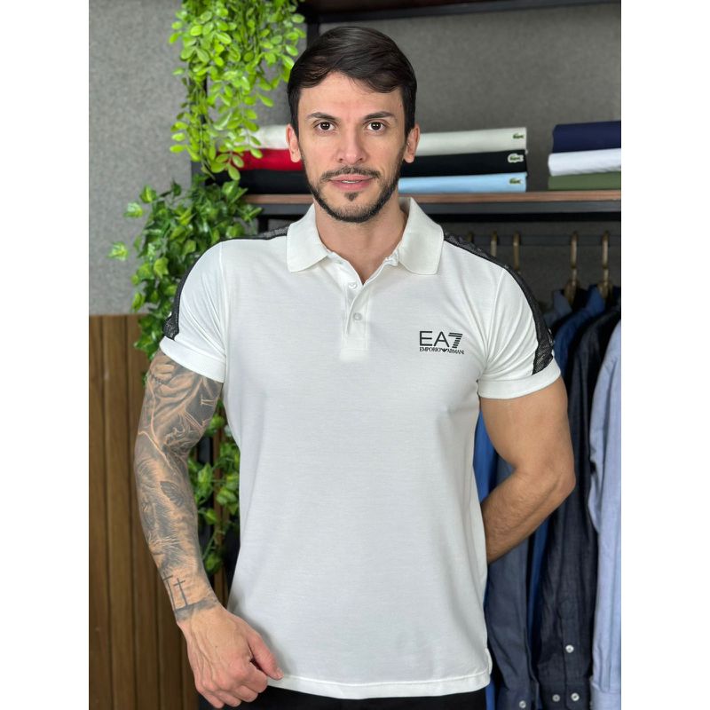 Polo Armani Branco - A-6120 - PORTAL DROP - ATACADO