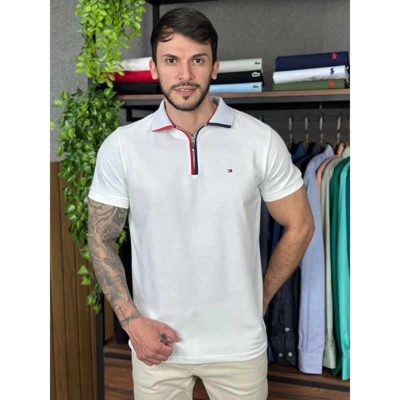 Polo TH Branco - A-6127 - PORTAL DROP - ATACADO