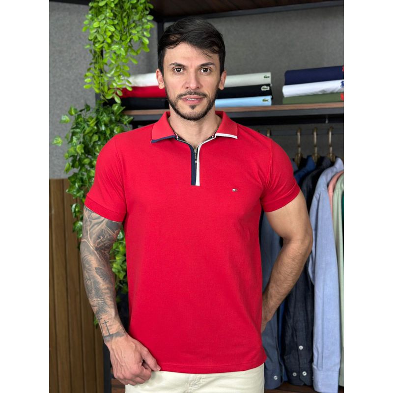 Polo TH Vermelho - A-6129 - PORTAL DROP - ATACADO