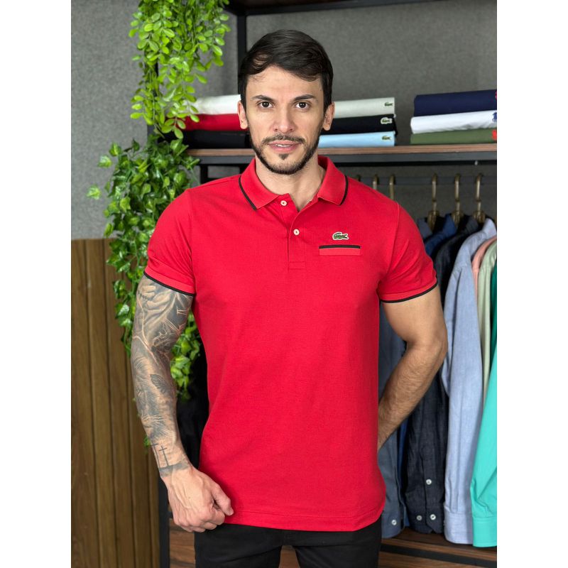 Polo LCT Vermelho - A-6132 - PORTAL DROP - ATACADO