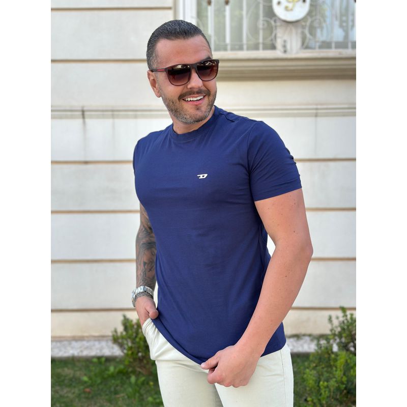 Camiseta Diesel Azul - A-6149 - PORTAL DROP - ATACADO