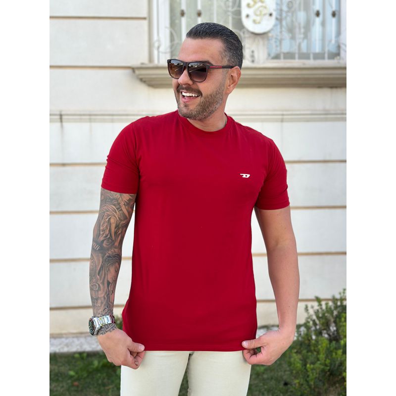 Camiseta Diesel Vermelho - A-6150 - PORTAL DROP - ATACADO