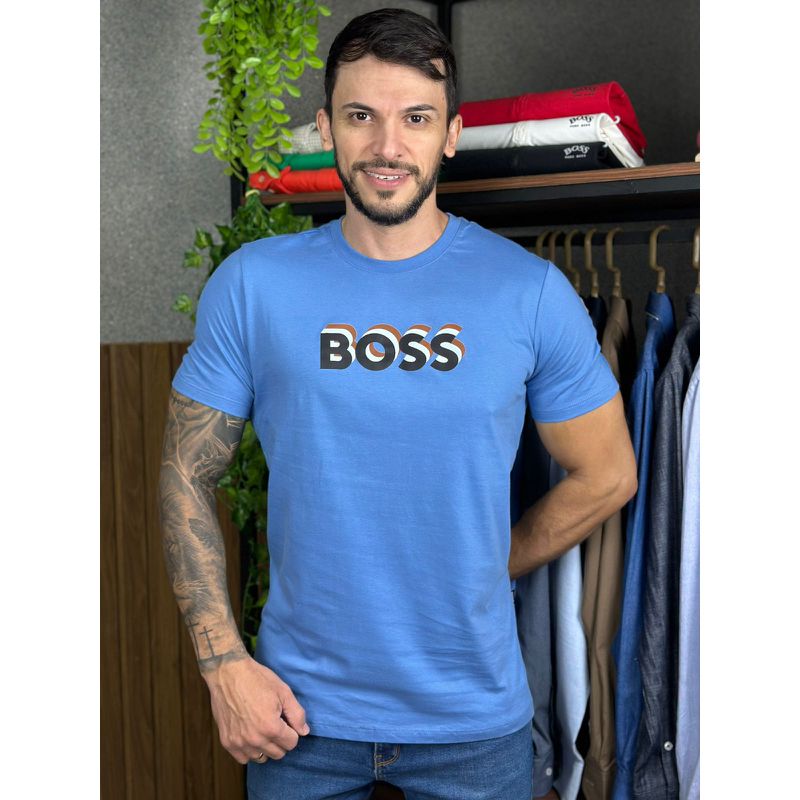 Camiseta HB Azul. - C-6249 - PORTAL DROP - ATACADO
