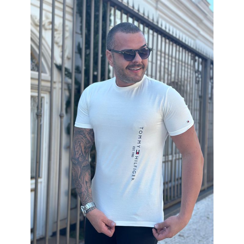 Camiseta TH Off White - A-6266 - PORTAL DROP - ATACADO