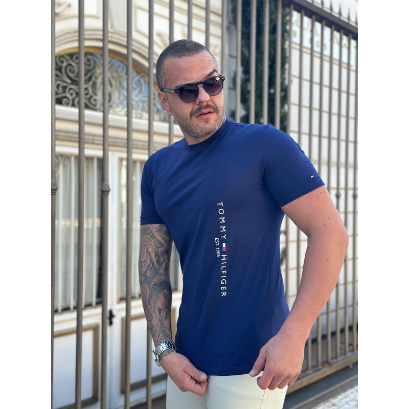 Camiseta TH Azul - A-6268 - PORTAL DROP - ATACADO