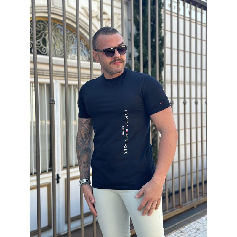 Camiseta TH Preto - A-6270 - PORTAL DROP - ATACADO