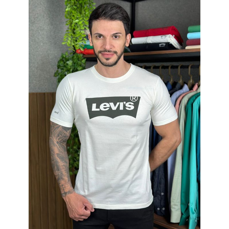 Camiseta Levis Branco DFC⭐ - 6284 - PORTAL DROP - ATACADO