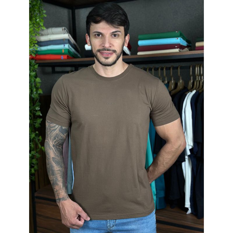 Camiseta Aramis Marrom - C-6301 - PORTAL DROP - ATACADO