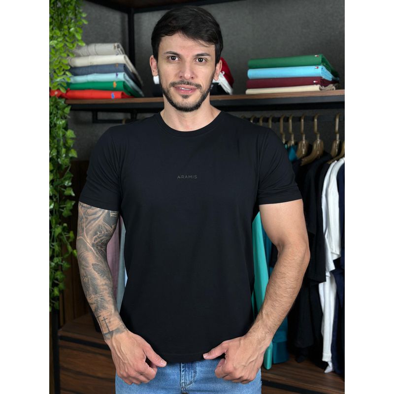 Camiseta Aramis Preto - C-6302 - PORTAL DROP - ATACADO
