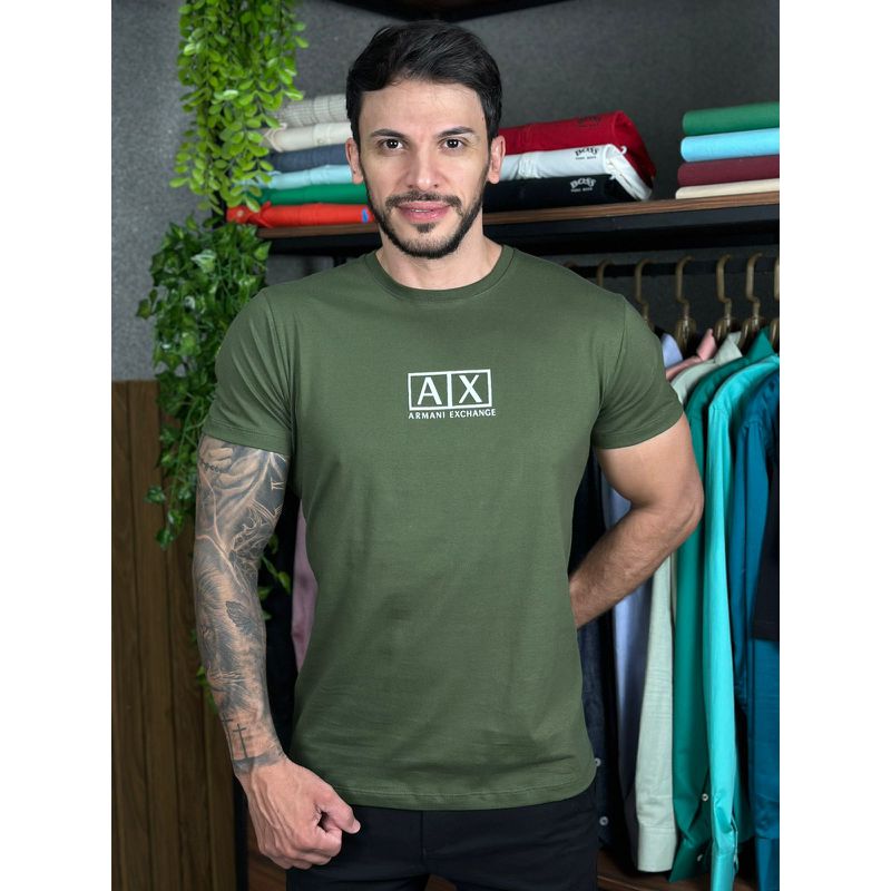 Camiseta Armani Verde - B-6328 - PORTAL DROP - ATACADO