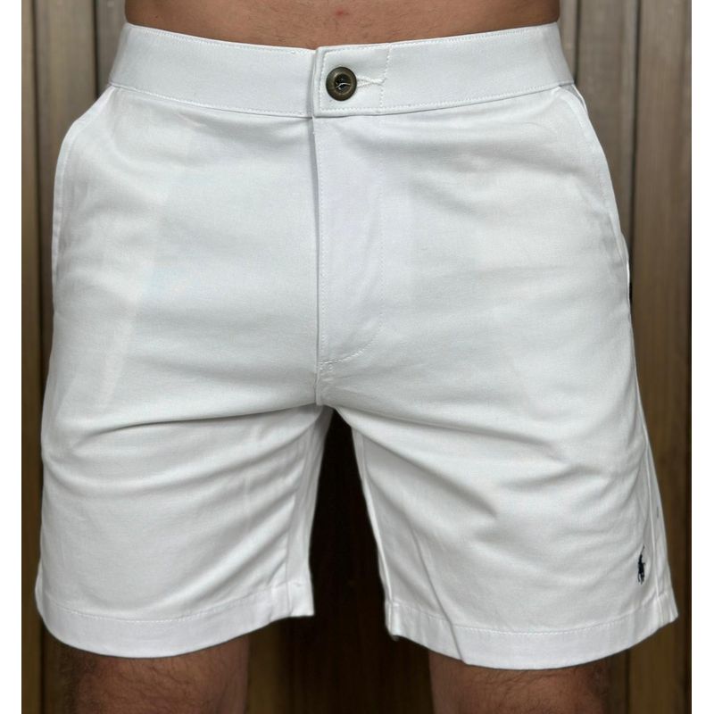 Bermuda Sarja PRL Branco. - 6355 - PORTAL DROP - ATACADO