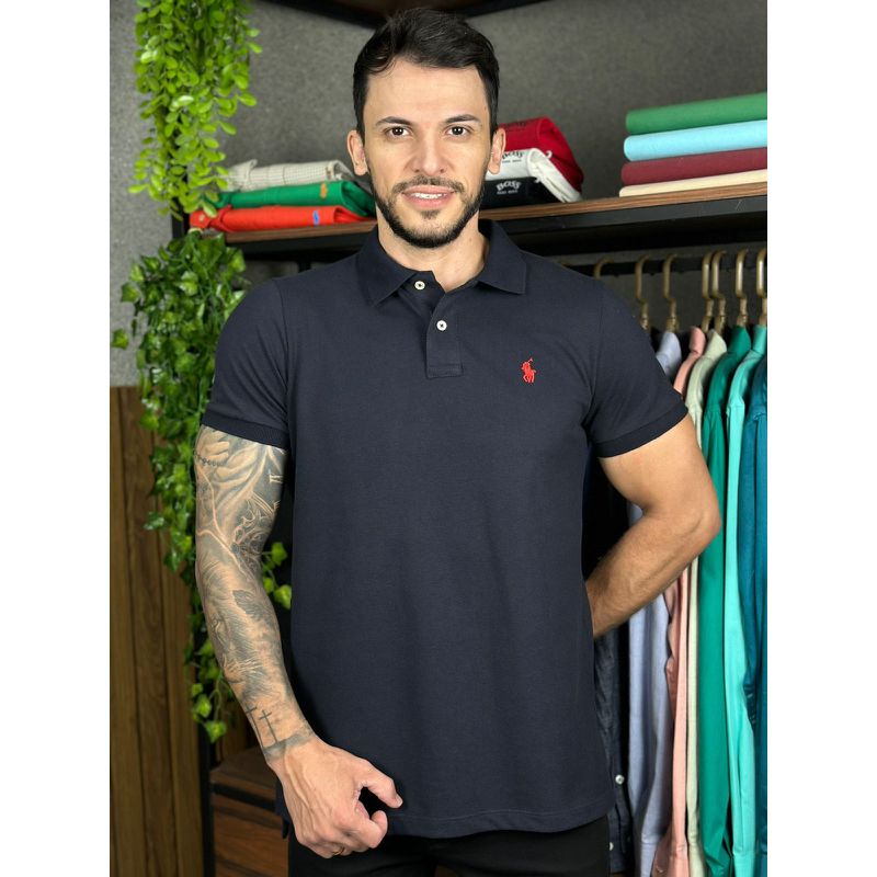 Polo PRL Preto - A-6517 - PORTAL DROP - ATACADO