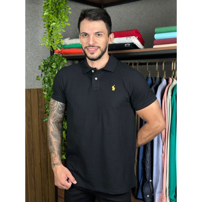 Polo PRL Preto - A-6519 - PORTAL DROP - ATACADO