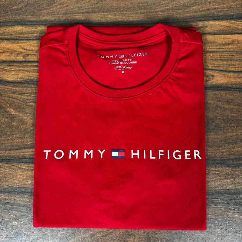 Camiseta TH Vermelho. - C-6553 - PORTAL DROP - ATACADO