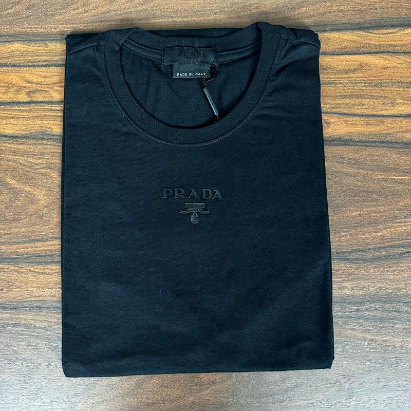 Camiseta Prada Preto. - A-6577 - PORTAL DROP - ATACADO