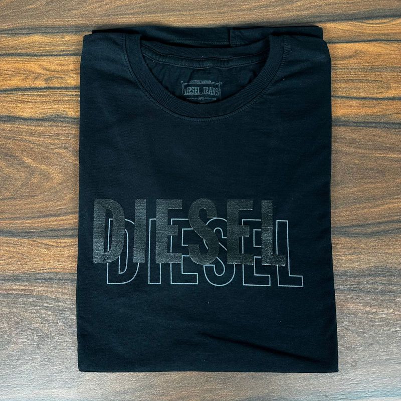 Camiseta Diesel Preto. - C-6592 - PORTAL DROP - ATACADO
