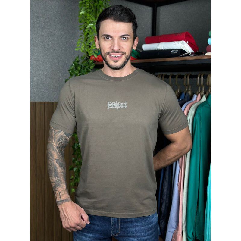 Camiseta Colcci Marrom DFC - 6661 - PORTAL DROP - ATACADO