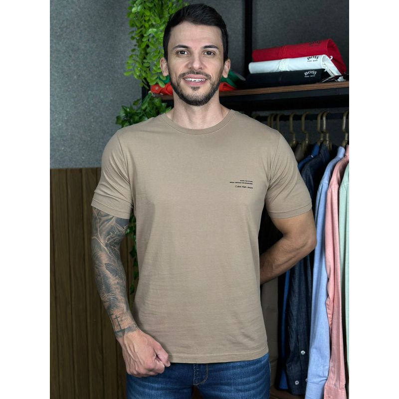 Camiseta CK Caqui DFC - 6676 - PORTAL DROP - ATACADO