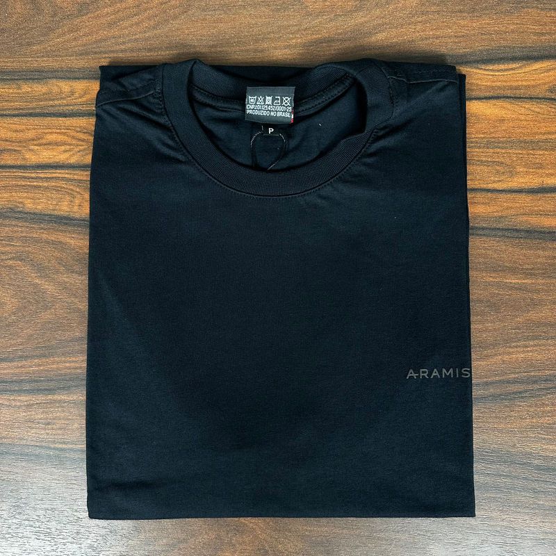 Camiseta Aramis Preto. - C-6790 - PORTAL DROP - ATACADO