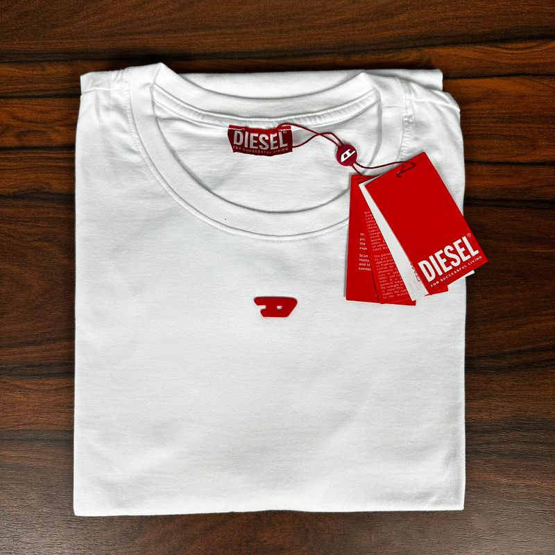 Camiseta Diesel Branco. - C-6799 - PORTAL DROP - ATACADO