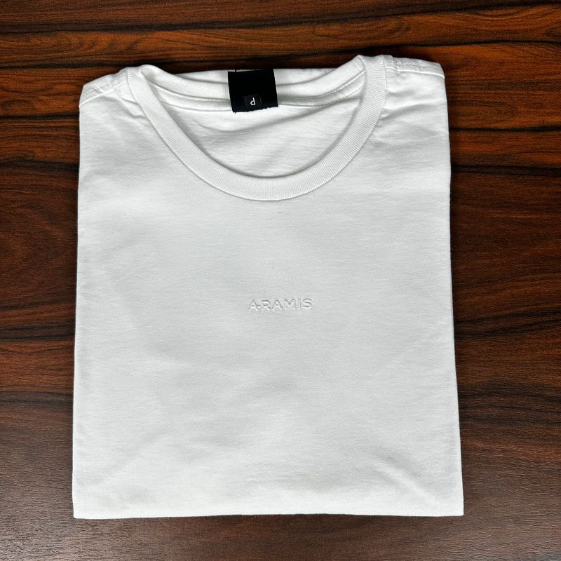 Camiseta Aramis Branco. - C-6801 - PORTAL DROP - ATACADO