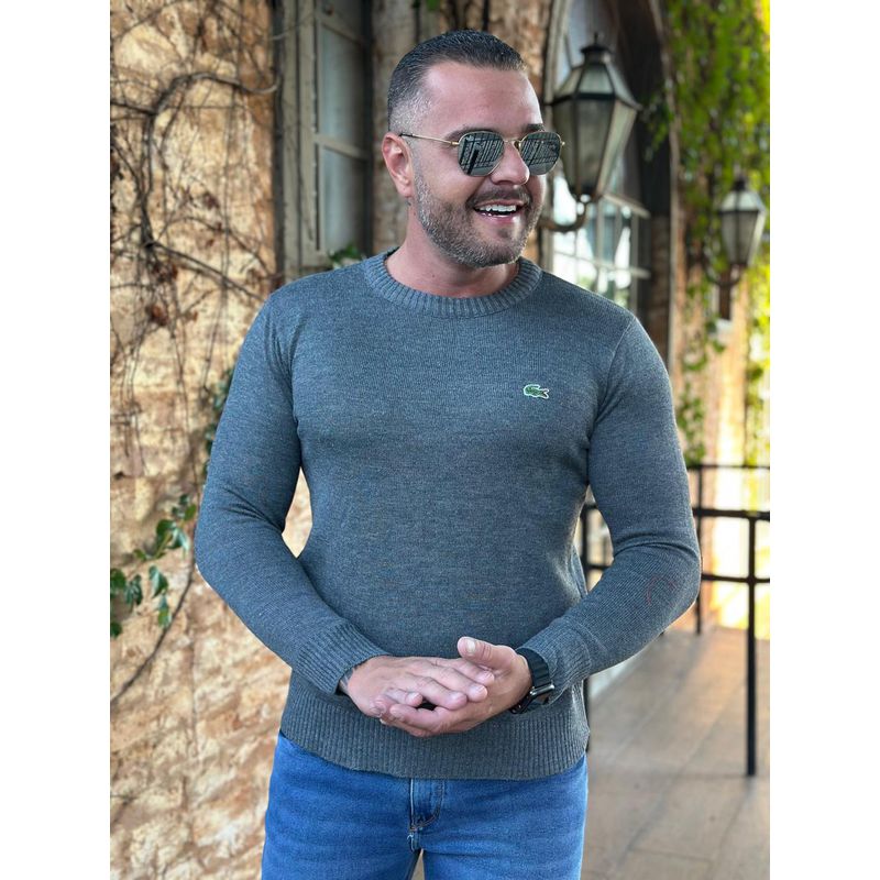 Suéter LCT Cinza. - 6811 - PORTAL DROP - ATACADO