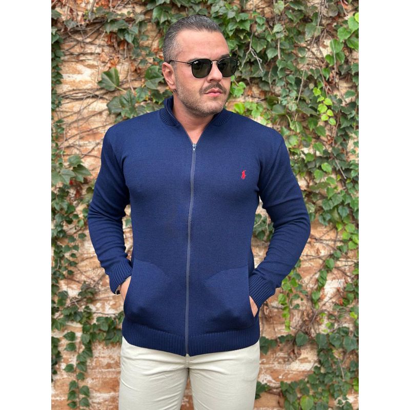 Jaqueta Zíper PRL Azul. - 6828 - PORTAL DROP - ATACADO