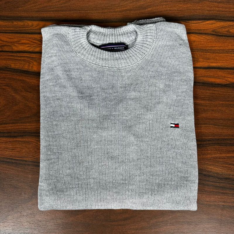 Suéter TH Cinza. - 6846 - PORTAL DROP - ATACADO