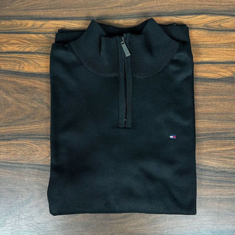 Suéter Zíper TH Preto. - 6848 - PORTAL DROP - ATACADO