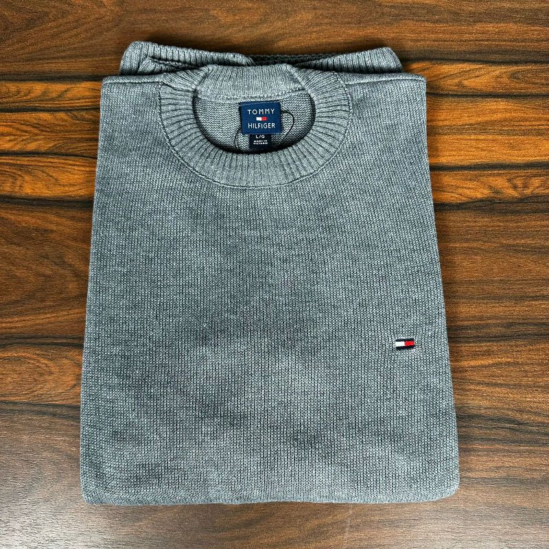 Suéter TH Cinza. - 6850 - PORTAL DROP - ATACADO