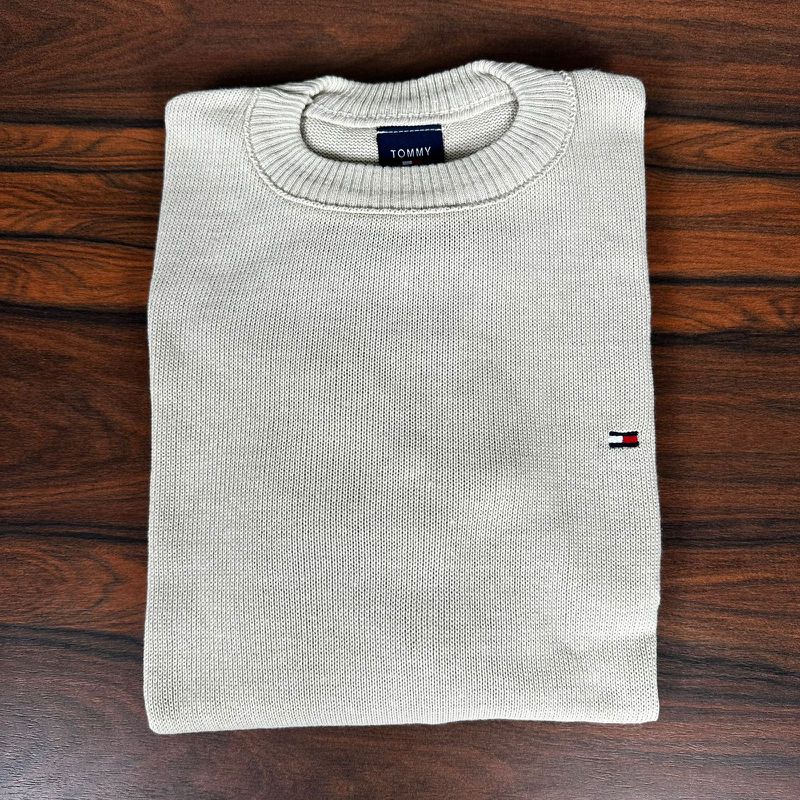 Suéter TH Bege. - 6851 - PORTAL DROP - ATACADO