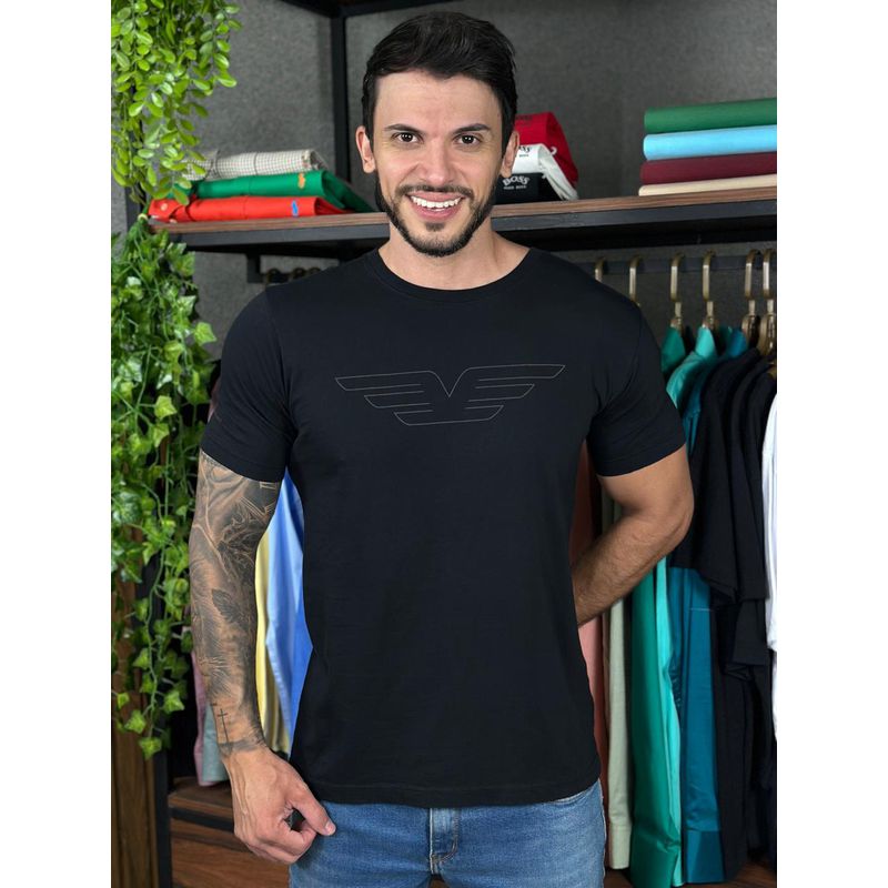 Camiseta Ellus Preto DFC. - 6900 - PORTAL DROP - ATACADO
