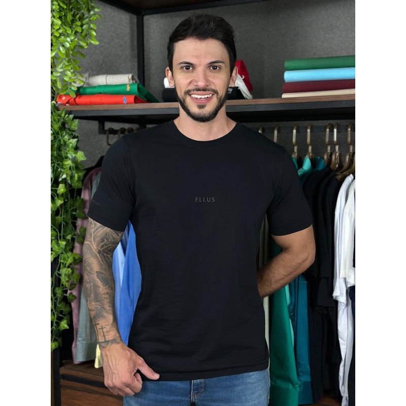 Camiseta Ellus Preto DFC. - 6902 - PORTAL DROP - ATACADO