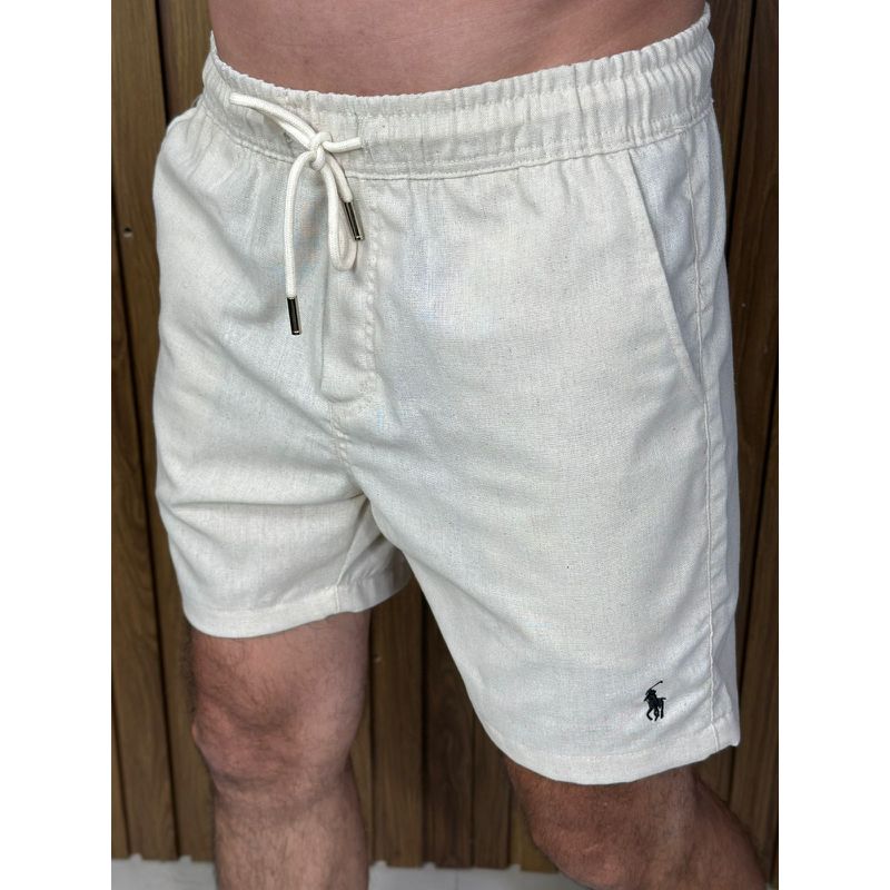 Bermuda Linho Peruano PRL Creme. - 6918 - PORTAL DROP - ATACADO