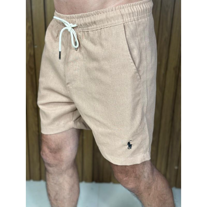 Bermuda Linho PRL Bege. - 6921 - PORTAL DROP - ATACADO