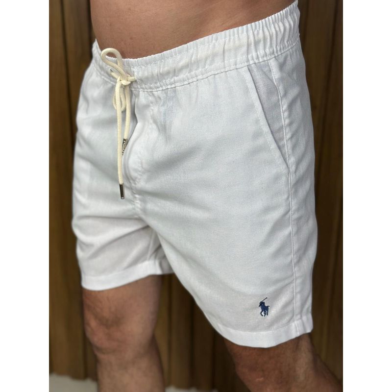Bermuda Linho PRL Branco. - 6922 - PORTAL DROP - ATACADO