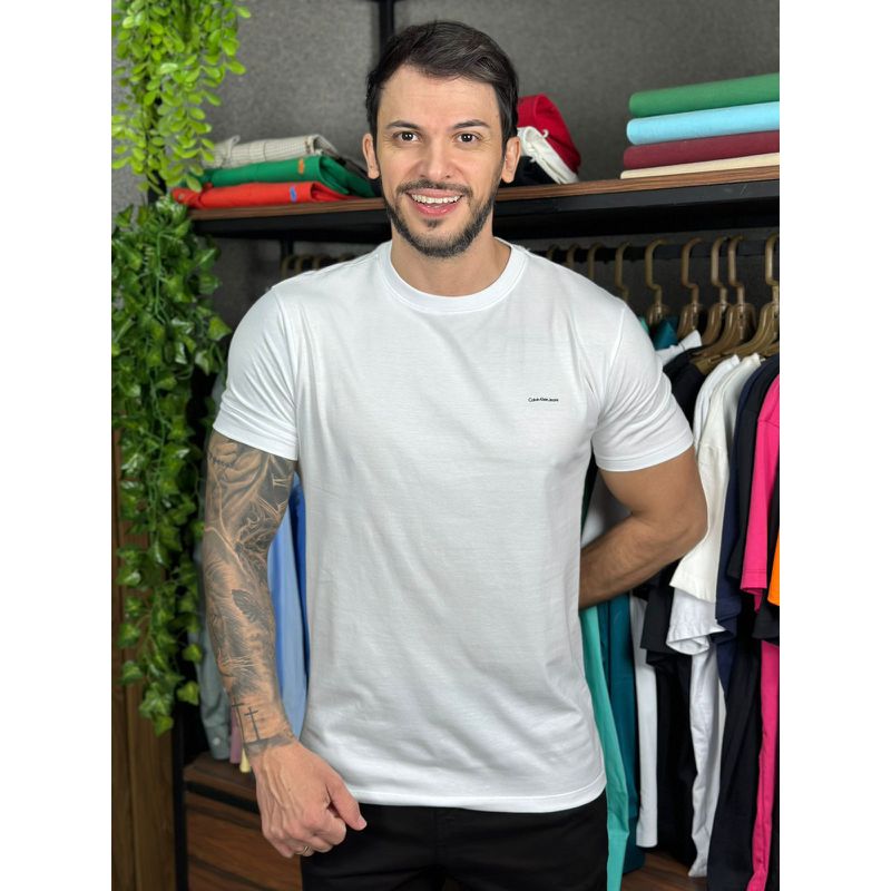 Camiseta CK Branco - A-7033 - PORTAL DROP - ATACADO