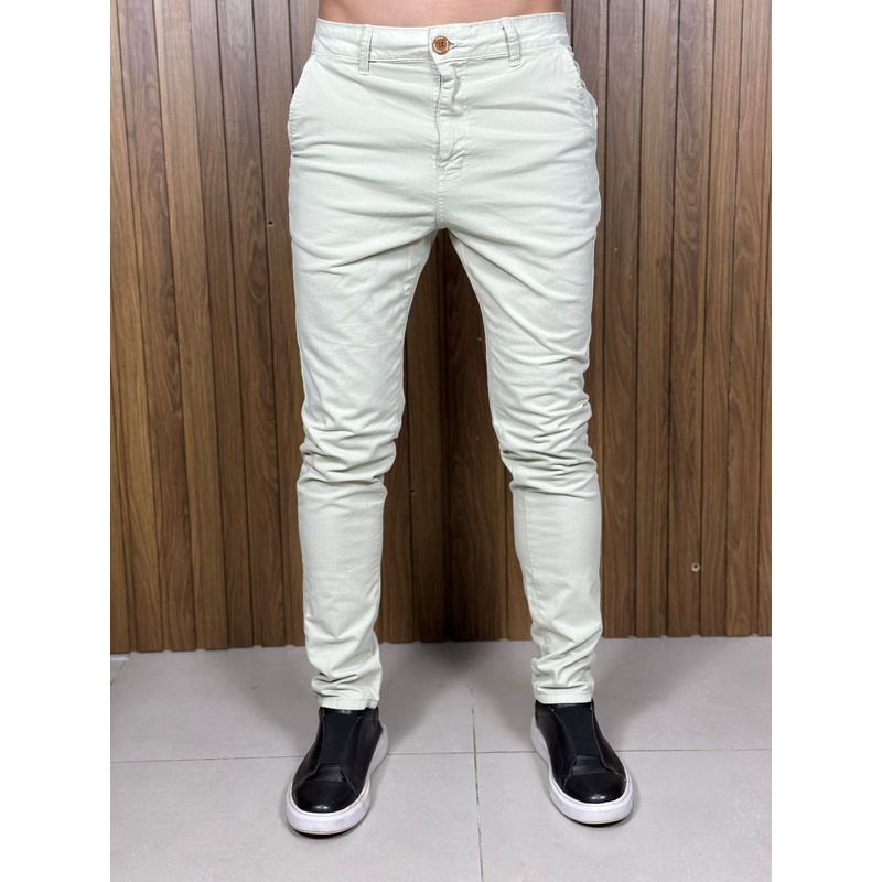 Calça Sarja PRL Creme - 7045 - PORTAL DROP - ATACADO