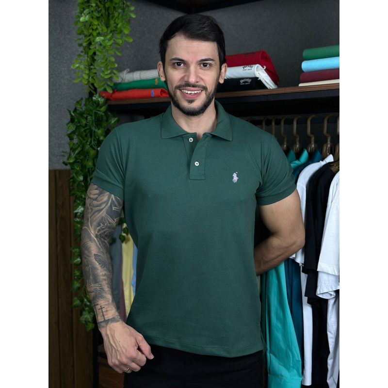 Polo PRL Verde - A-7053 - PORTAL DROP - ATACADO