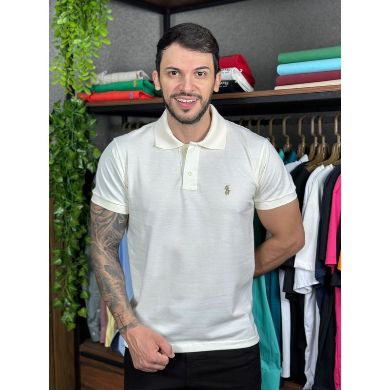 Polo PRL Off White - A-7059 - PORTAL DROP - ATACADO