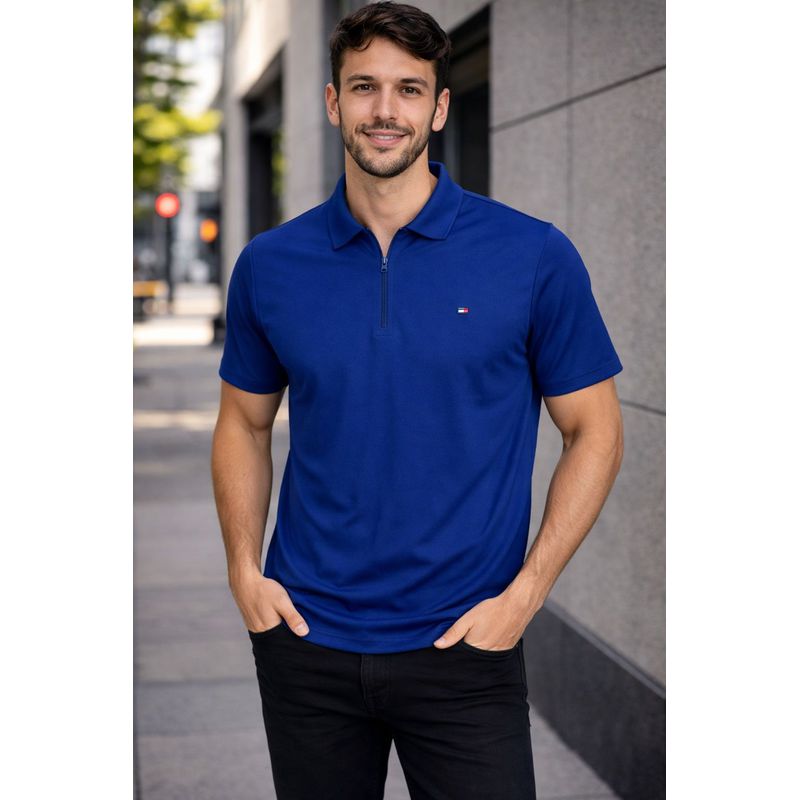 Polo Poliamida TH Azul - A-7062 - PORTAL DROP - ATACADO