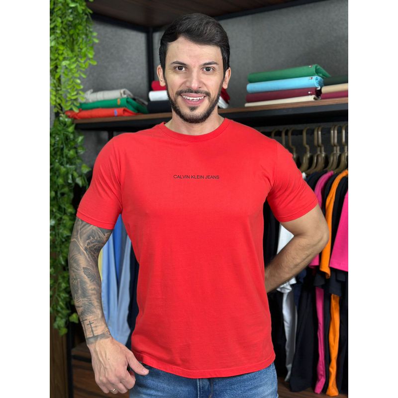 Camiseta CK Vermelho DFC - 7073 - PORTAL DROP - ATACADO