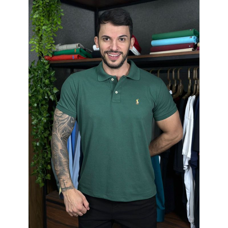 Polo PRL Verde - A-7109 - PORTAL DROP - ATACADO
