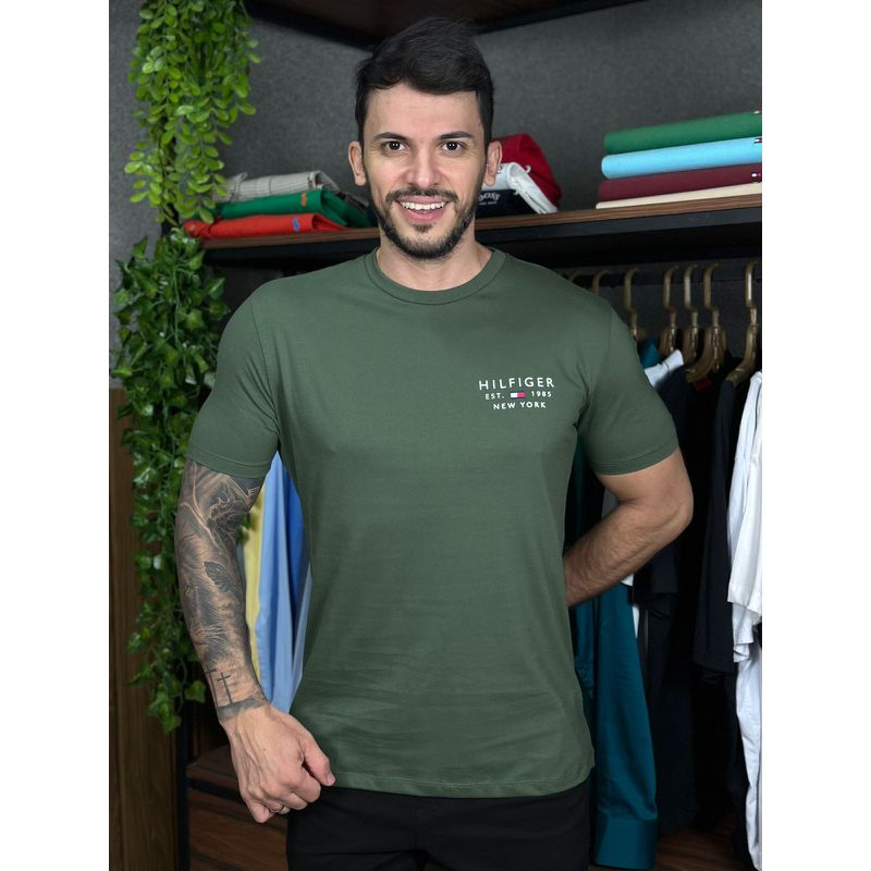 Camiseta TH Verde - A-7122 - PORTAL DROP - ATACADO
