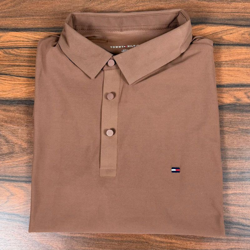 Polo Poliamida TH Marrom - A-7128 - PORTAL DROP - ATACADO