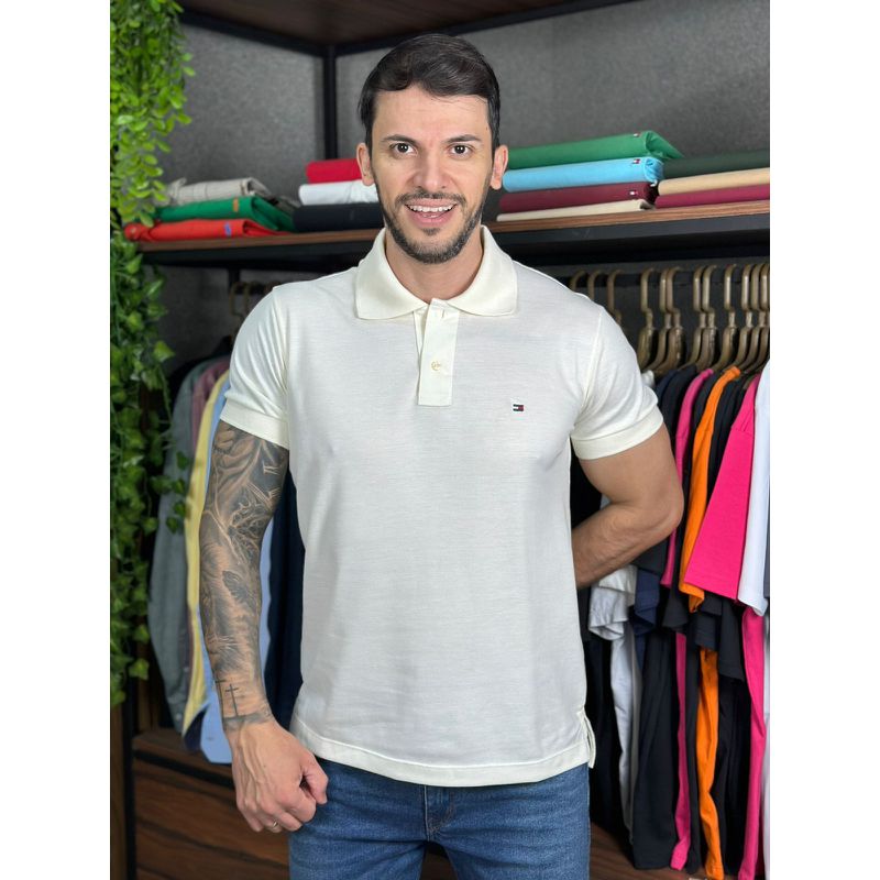 Polo TH Off White - A-7131 - PORTAL DROP - ATACADO