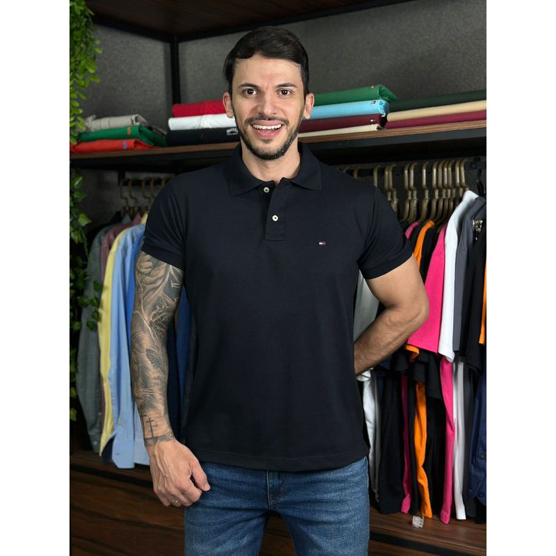 Polo TH Preto - A-7132 - PORTAL DROP - ATACADO